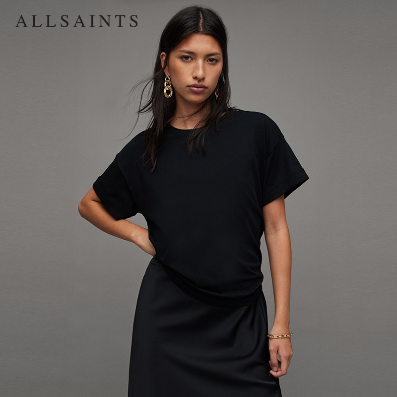 ALLSAINTS女士洋气宽松T恤短袖上衣打底衫春季款WM636Z-图0