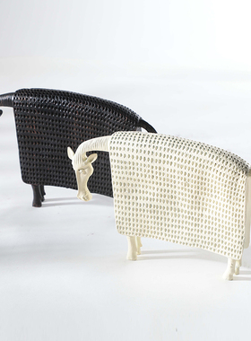 牛客厅书房桌面摆件金属复古