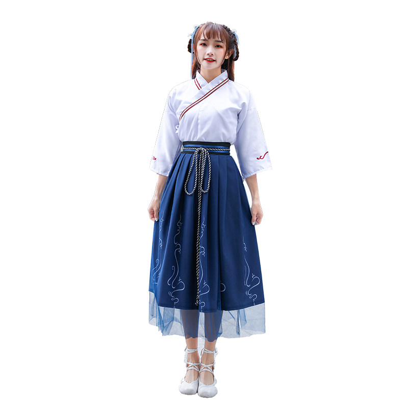 中国风改良日常套装女春古装汉服 返图民族服装/舞台装