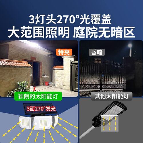 2026新款太阳能户外防水庭院灯家用新型路灯室内围墙暖光照明壁灯 - 图1