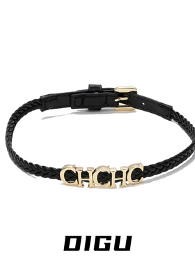 欧美风短款编织项链choker