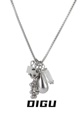 可调节秋冬长款多元素抽拉项链