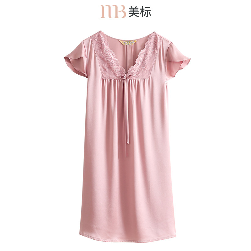【断码钜惠】美标夏季100%桑蚕丝睡裙 美标杭州睡裙