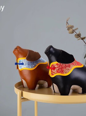 zuny正品动物摆件经典款猪公仔纸镇书挡中型生日礼物七夕节礼品