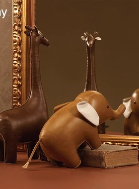 zuny正品动物摆件经典款大象公仔纸镇书挡中型生日礼物礼品