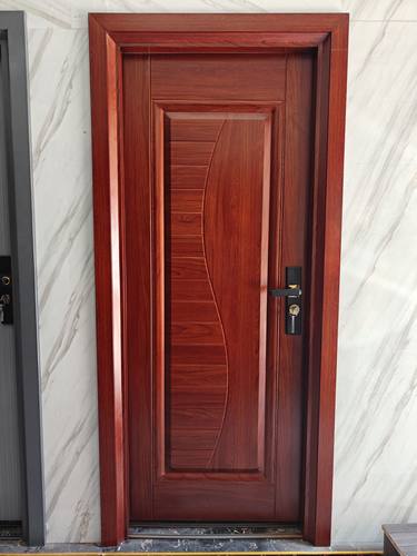 锌合金门加厚料烤漆钢套房间门卧室门租房工程门电解板门时尚新款 - 图0