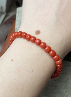 6毫米天然四川凉山瓦西料老型珠满色满肉手串手链手链