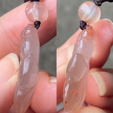 川料南红玛瑙金鱼吊坠金玉满堂雕刻件冰飘荔枝冻挂件diy挂绳项链