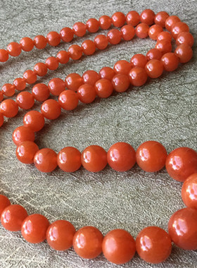 南红玛瑙联合料樱桃红玉珠项塔链