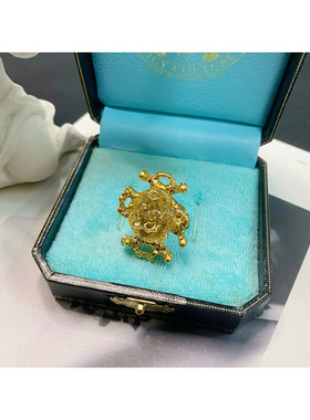 复古巴洛克彩色琉璃开口戒指