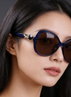 新款时尚水晶太阳镜女款高级感大框韩版ins网红潮直播遮阳墨镜