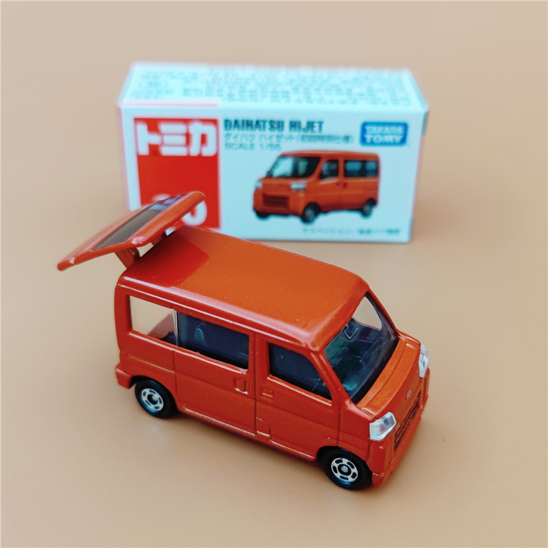 TOMY/多美卡仿真合金小汽车模型男孩玩具初回版大发HIJET面包车-图3