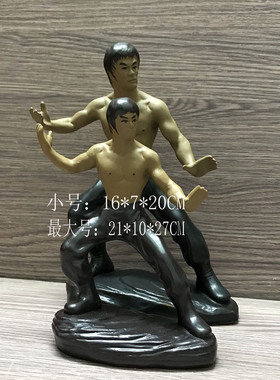 陶瓷李小龙盆景摆件开业送礼