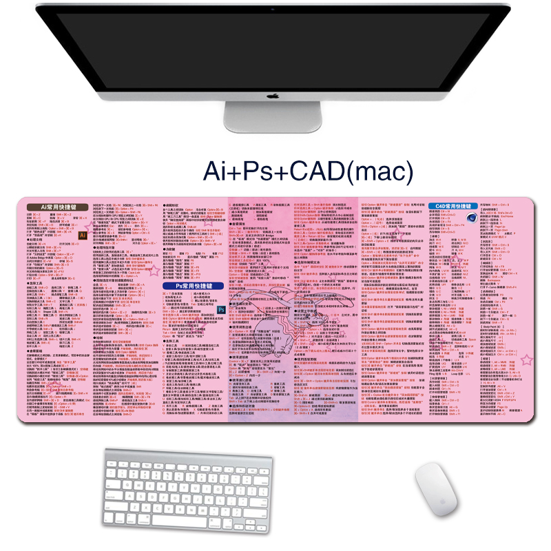 苹果mac系统快捷键鼠标垫idea vscode pycharm电脑桌垫编程程序员 - 图0