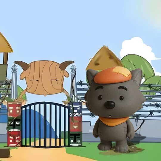 Dumb Big Wolf Pleasant Goat Figure Trendy Ornament Wolf King Cute Popular Model Doll Car Desk Decoration