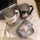 High-end cute pet family 304 stainless steel wash cup with handle couple style home fashion brushing cup