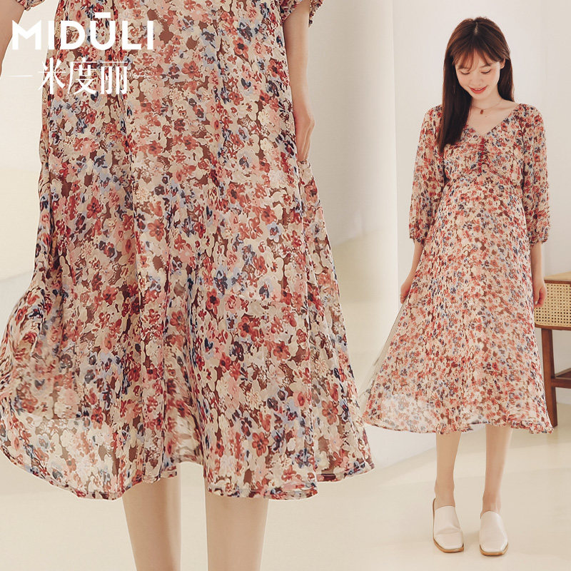 夏季孕妇夏装潮孕妇连衣裙 米度丽睿薇连衣裙