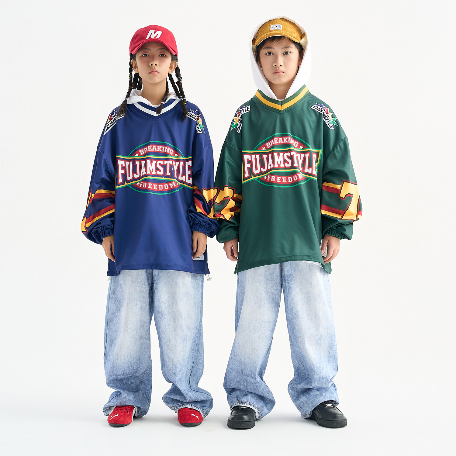 FUJAM儿童街舞潮服美式复古潮牌秋季长袖上衣少儿hiphop演出服装,淘宝优惠券,粉丝福利购,淘宝优惠卷
