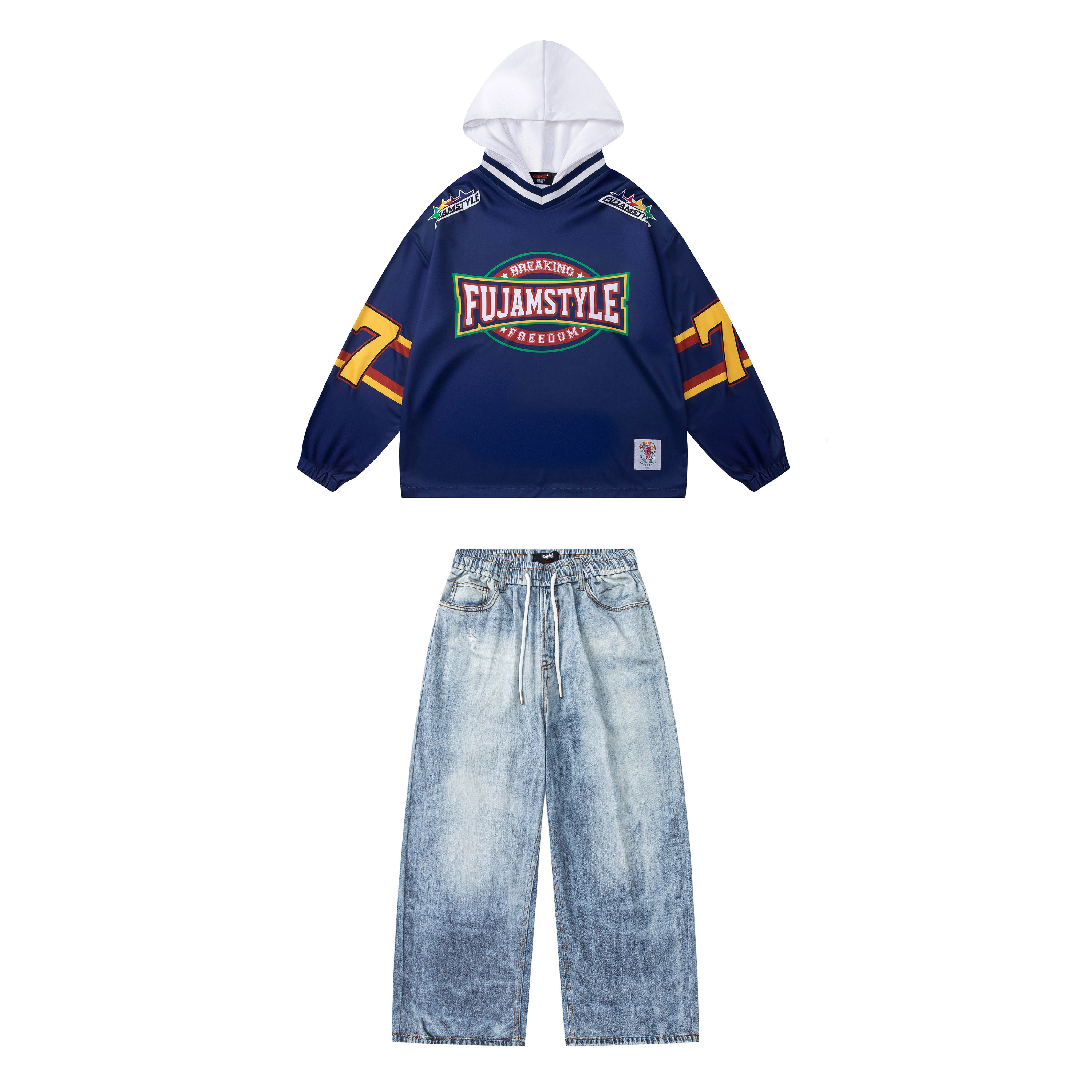 FUJAM儿童街舞潮服美式复古潮牌秋季长袖上衣少儿hiphop演出服装,淘宝优惠券,粉丝福利购,淘宝优惠卷