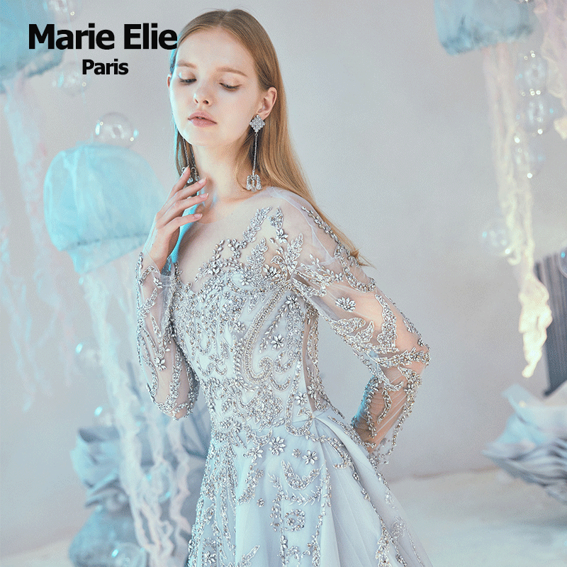 marie elie春夏新款兰毓闪钻礼服裙 MarieElie连衣裙