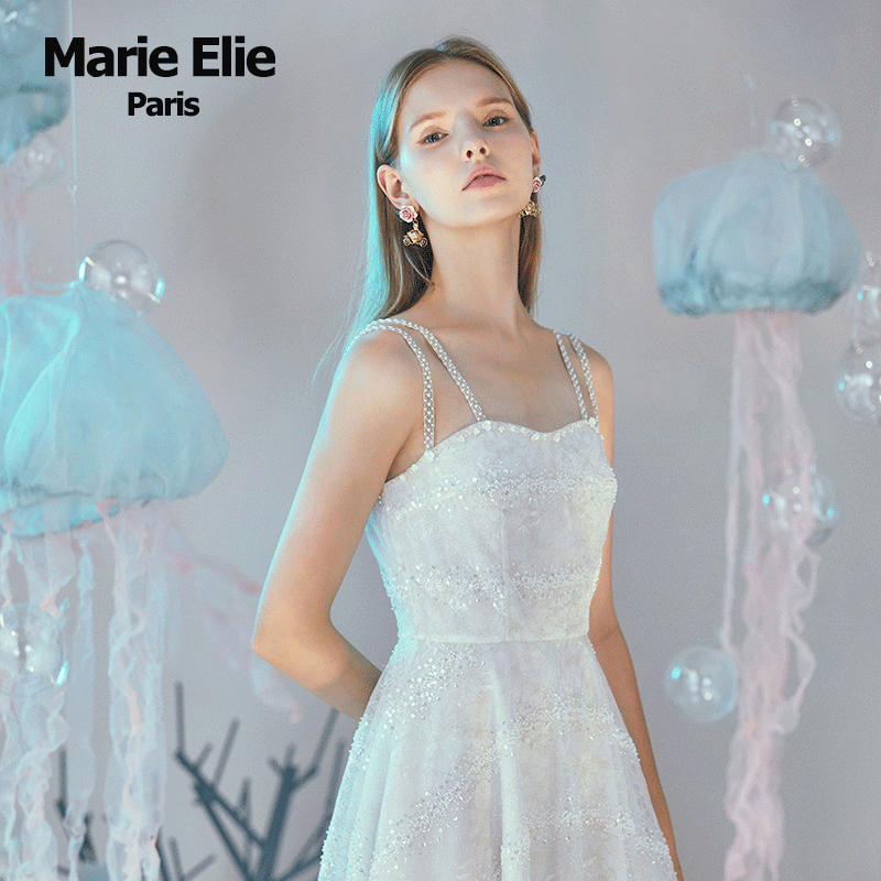 marie elie春夏新款玉姬钉珠连衣裙 MarieElie连衣裙