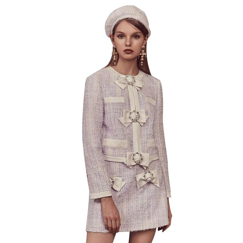 marie elie秋冬新款淑雅紫萱花半裙 MarieElie半身裙