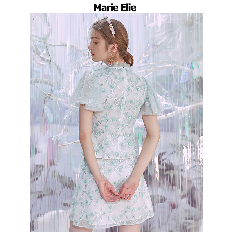 marie elie2019夏季新款上衣 MarieElie蕾丝衫/雪纺衫