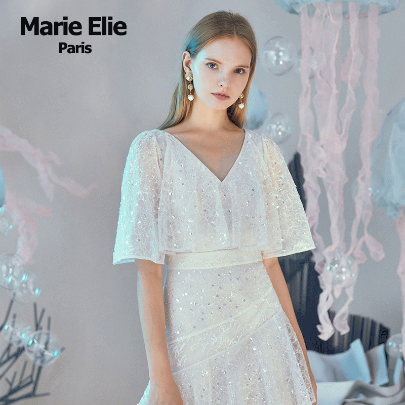 marie elie春夏新款姬倪栀飘连衣裙 MarieElie连衣裙