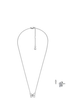 代购Fossil化石女士项链简约精致优雅时尚银色不锈钢抛光表面