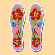 Insole thickened Male Boy suction Sweat Deodorant Needle Line Creative Printed Mat Bottom Lady Embroidered Pattern Personality Abrasion Resistant
