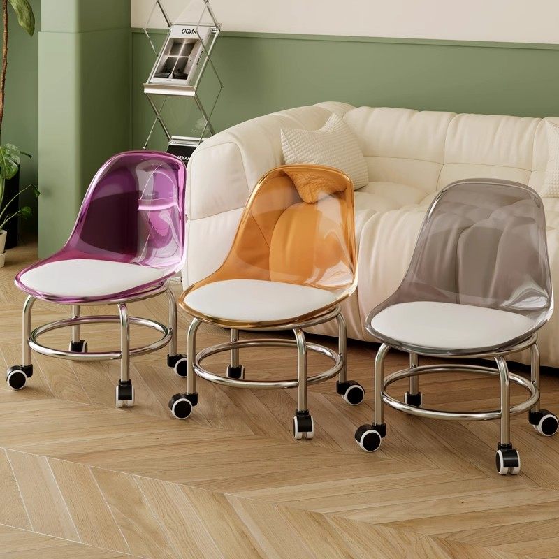 德国品质万向轮矮凳静音透明椅子客厅美缝凳学步板凳家用带滑轮凳,淘宝优惠券,粉丝福利购,淘宝优惠卷