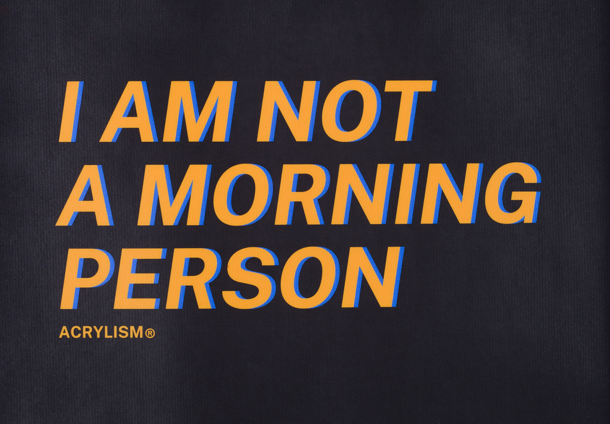 #0079# i am not a morning person 环保袋  帆布袋 ACRYLISM® - 图1