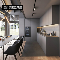 Full house Custom Entirety Baked Lacquer Closet Room Stainless Steel Kitchen Cabinet Aig Laser Seal Edge Shenzhen Hong Kong Rock Board Liv