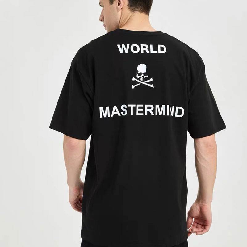 2022ins暗黑潮牌MMJ骷髅王MASTERMIND WORLD自制高阶休闲宽松短袖 - 图0