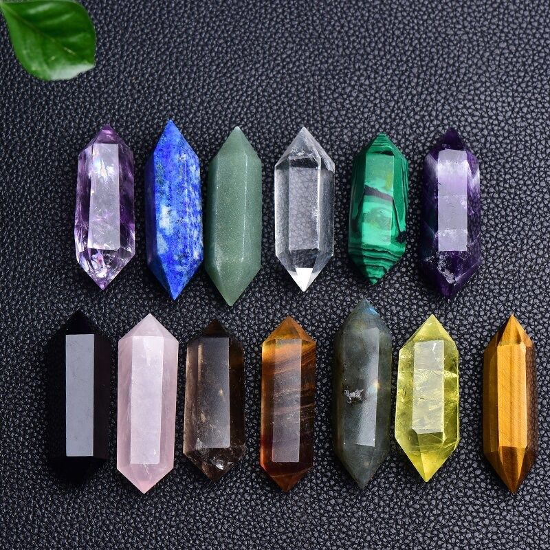 天然水晶柱 双尖六棱柱白水晶 粉 紫水晶原石打磨工艺品,淘宝优惠券,粉丝福利购,淘宝优惠卷