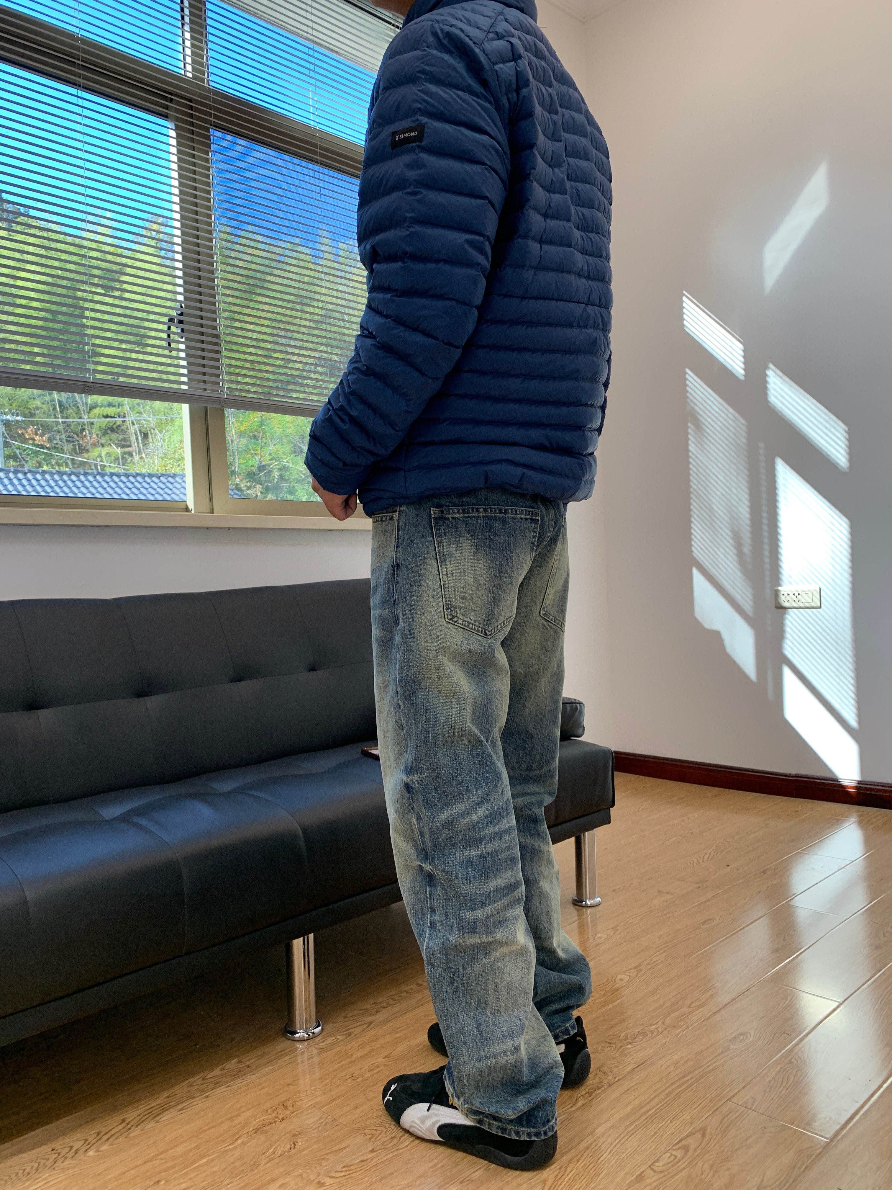 07QWER 秋季休闲猫须直筒显瘦水洗复古蓝牛仔裤女简约百搭冬季,淘宝优惠券,粉丝福利购,淘宝优惠卷