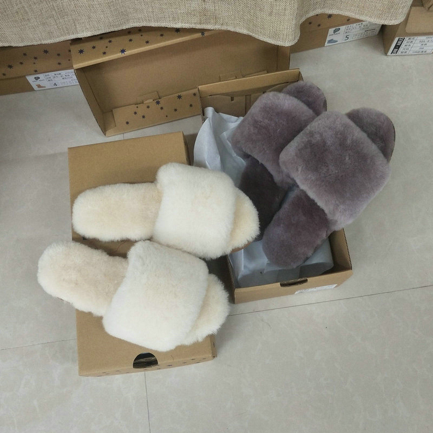 春秋河南加厚羊皮毛一体棉拖鞋包邮日系简约居家百搭保暖舒适平底,淘宝优惠券,粉丝福利购,淘宝优惠卷