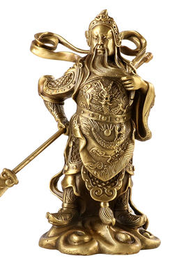 黄铜仿古招财珈蓝韦陀菩萨
