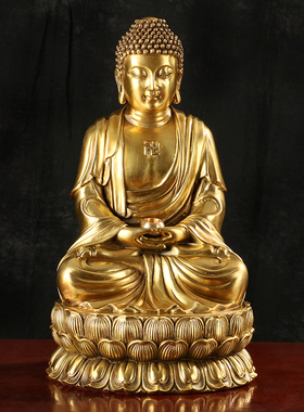 风水纯铜释迦摩尼如来供奉药师佛