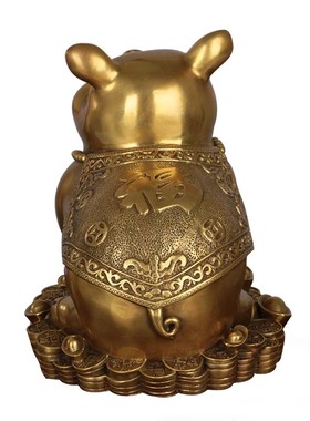 黄铜铸造五福灵门福猪