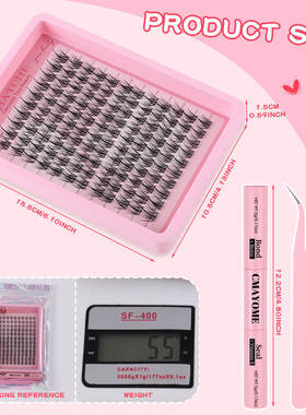 120 Cluster C-Curve False Eyelash Extension Set睫毛延长套装