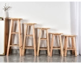 Высокий стул сплошной древесина высокого табурета Используйте бар с бревенчатым стулом для барных табурет, стулья, домашние обеденные столы и табуретки