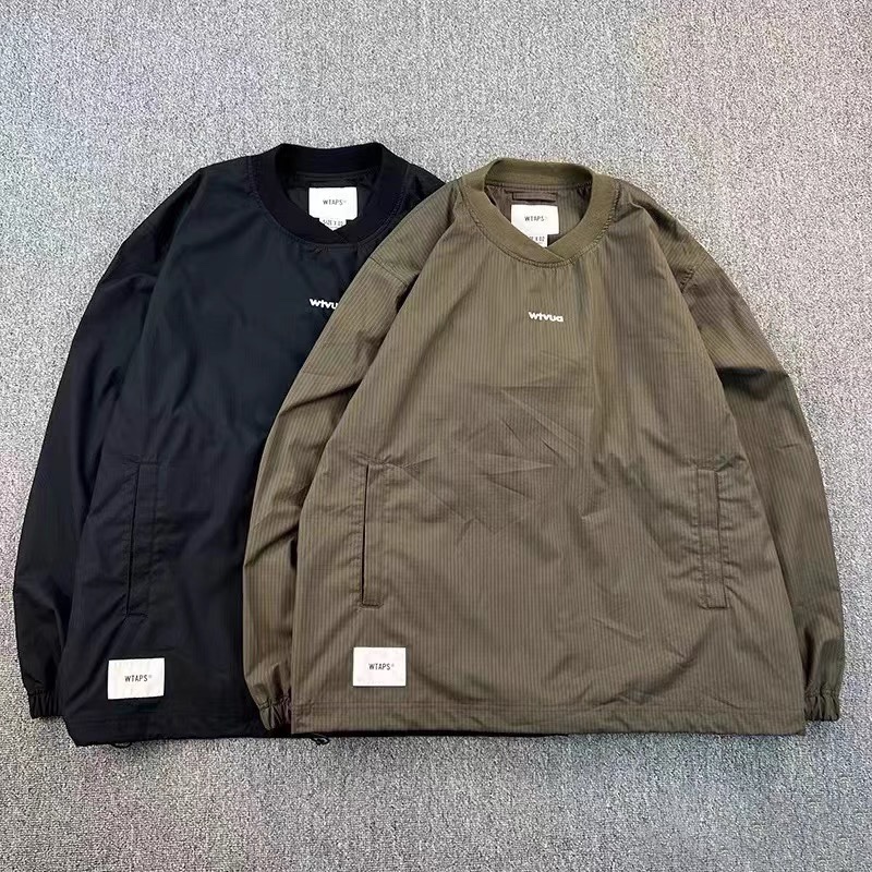 日系宽松 WTAPS SMOCK五分格尼龙刺绣字母套头夹克 Cityboy 22AW-图3