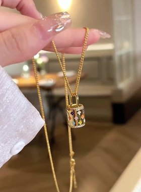 手工滴釉四叶花水桶包包项链