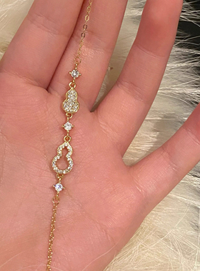 葫芦手链女满钻微镶叠戴手镯