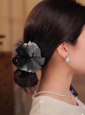 铂思亚水墨画发夹女鲨鱼夹