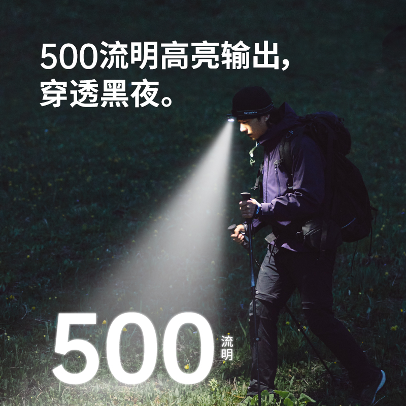 挪客头灯强光充电超亮超长续航户外登山钓鱼专用防水感应照明灯