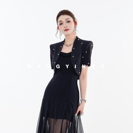 
MD Iino 2025 new summer fashion waist-closing designer suit short-sleeved jacket