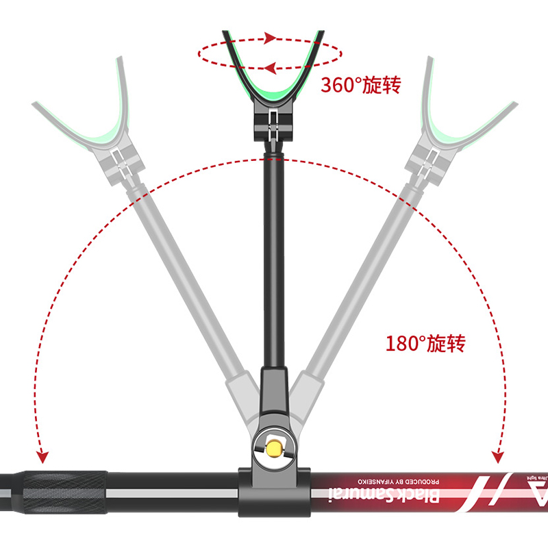 一帆精工碳素2.1米超轻超硬钓箱炮台支架抄网杆架杆后挂鱼竿支架 - 图2