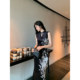 Norain regnet nicht, neuer chinesischer Stil, verbessertes schwarzes Urlaubskleid, Damen-Winter-Samt-Taille, Cheongsam-Kleid, langer Rock